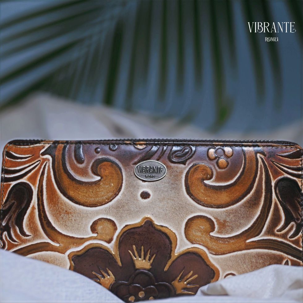 Charming Hibiscus Embossed Women's Wallet