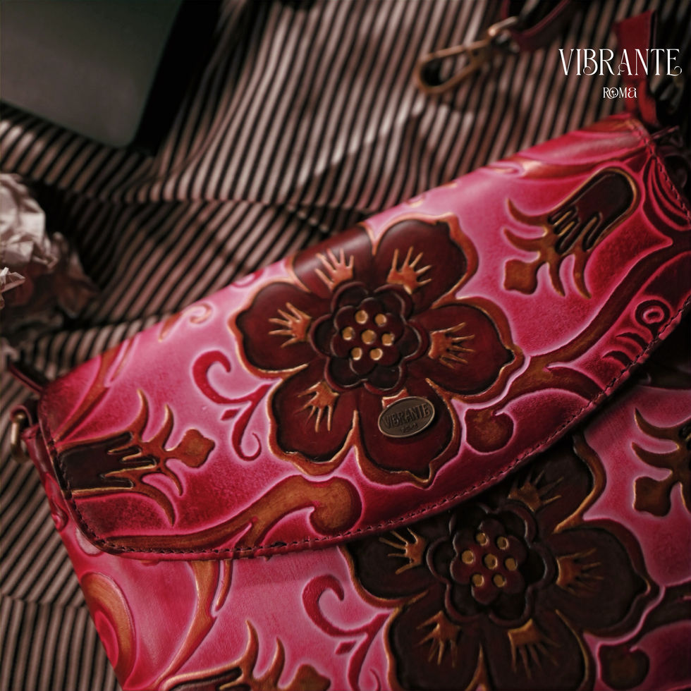 Charming Hibiscus Embossed Shoulder Bag