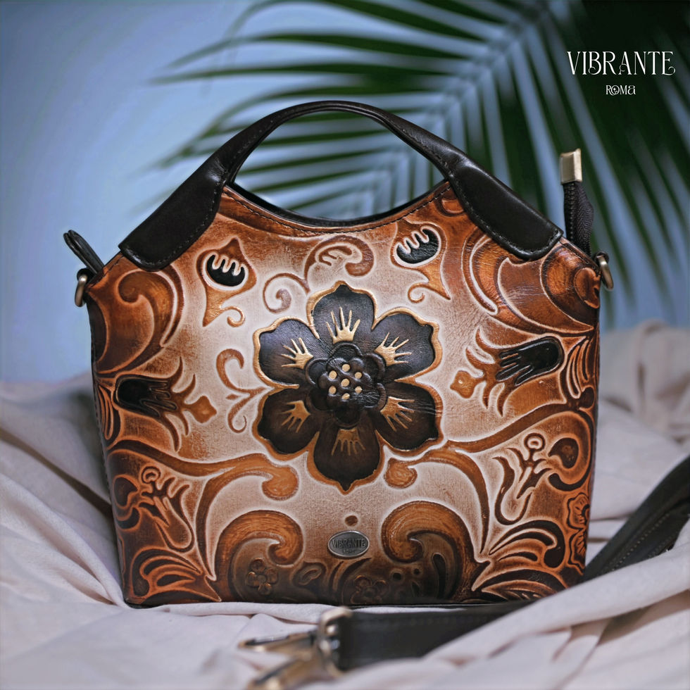 Charming Hibiscus Embossed Sling Bag