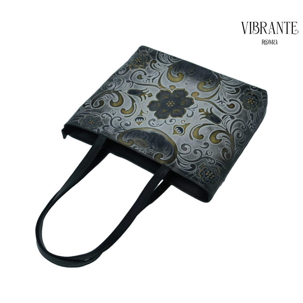 Charming Hibiscus Embossed Shopper Bag