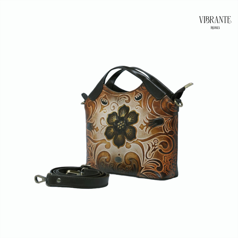Charming Hibiscus Embossed Sling Bag
