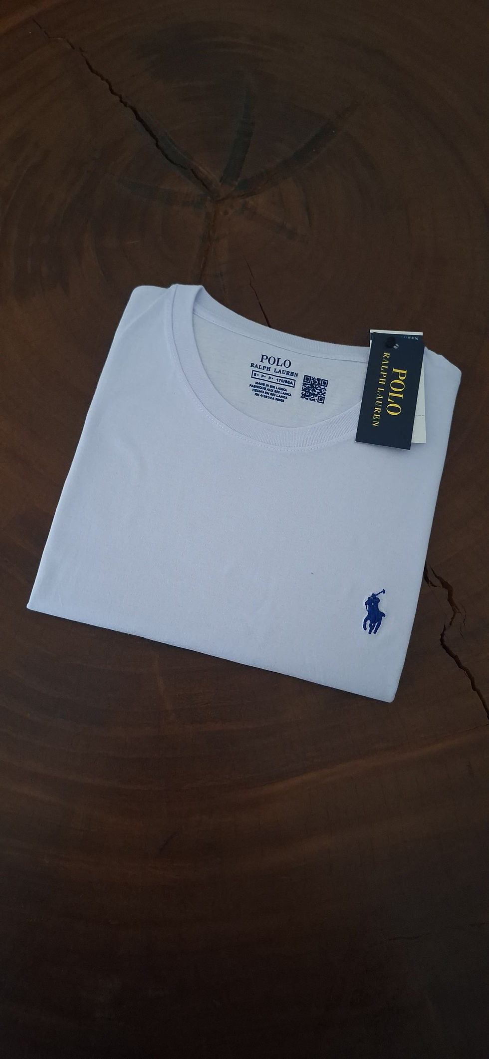 camiseta básica RL - branco ícone clássico