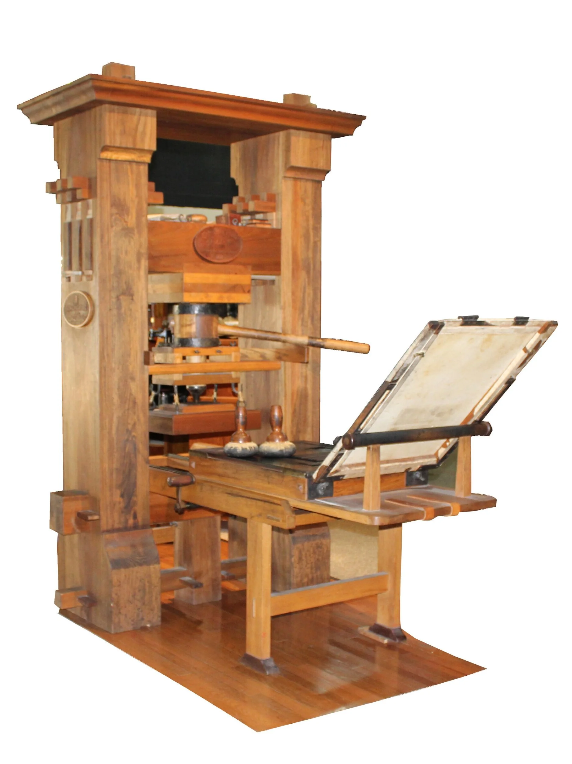 Timber screw hand press — historical reference image