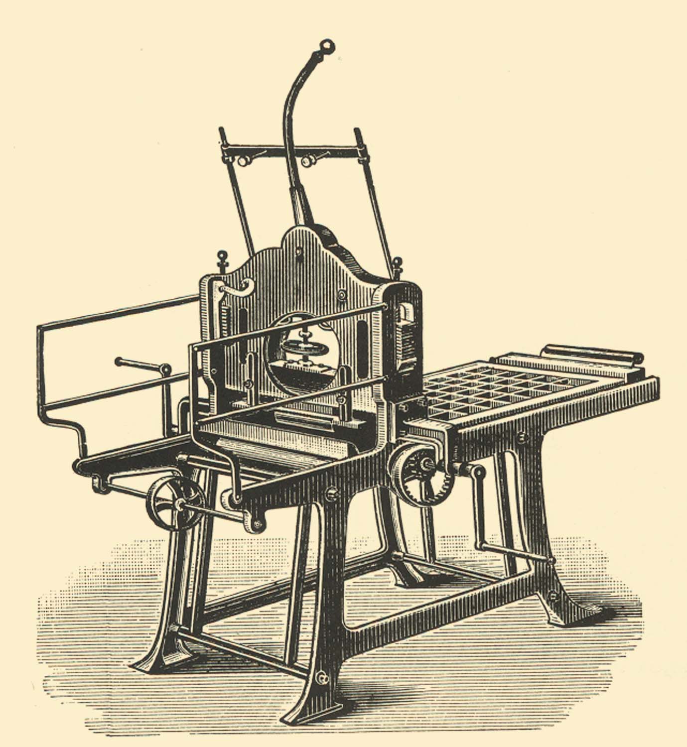 Stone lithographic press — historical reference image