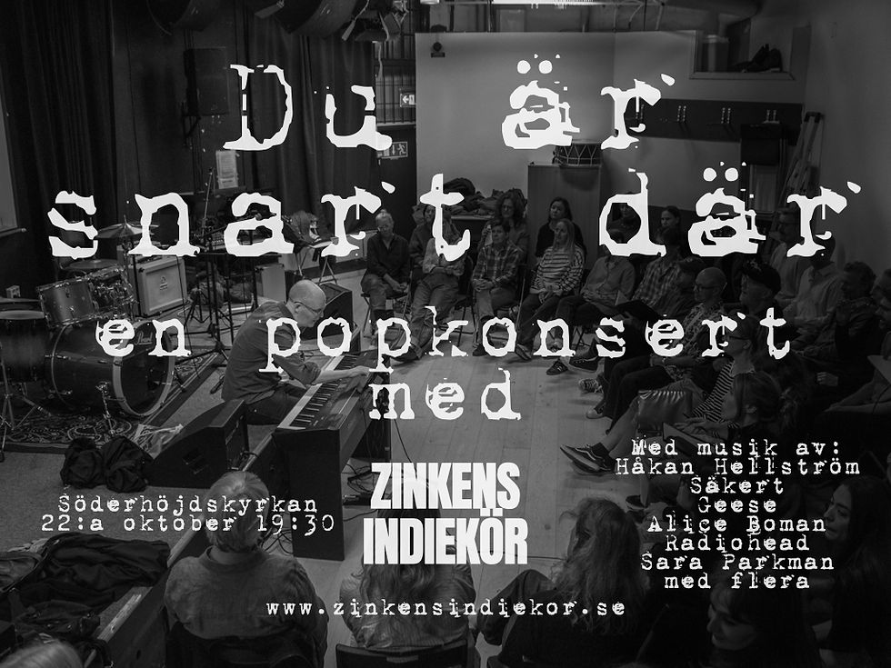 Du är snart där – en popkonsert med Zinkens indiekör