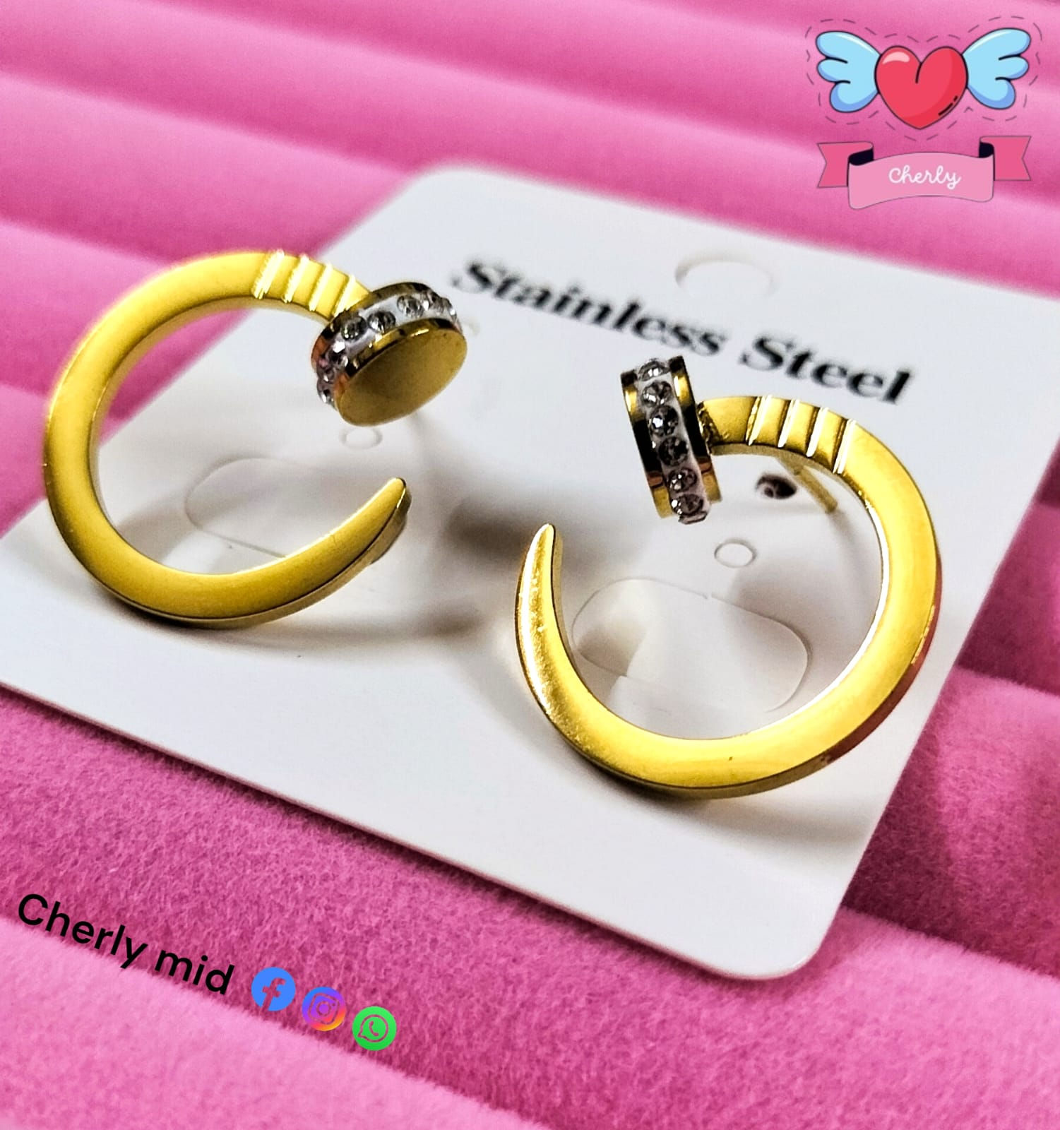 ARETES TIPO CLAVO 🌛