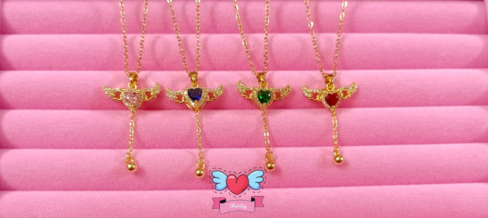 COLLAR CORAZON DE ÁNGEL 🤍