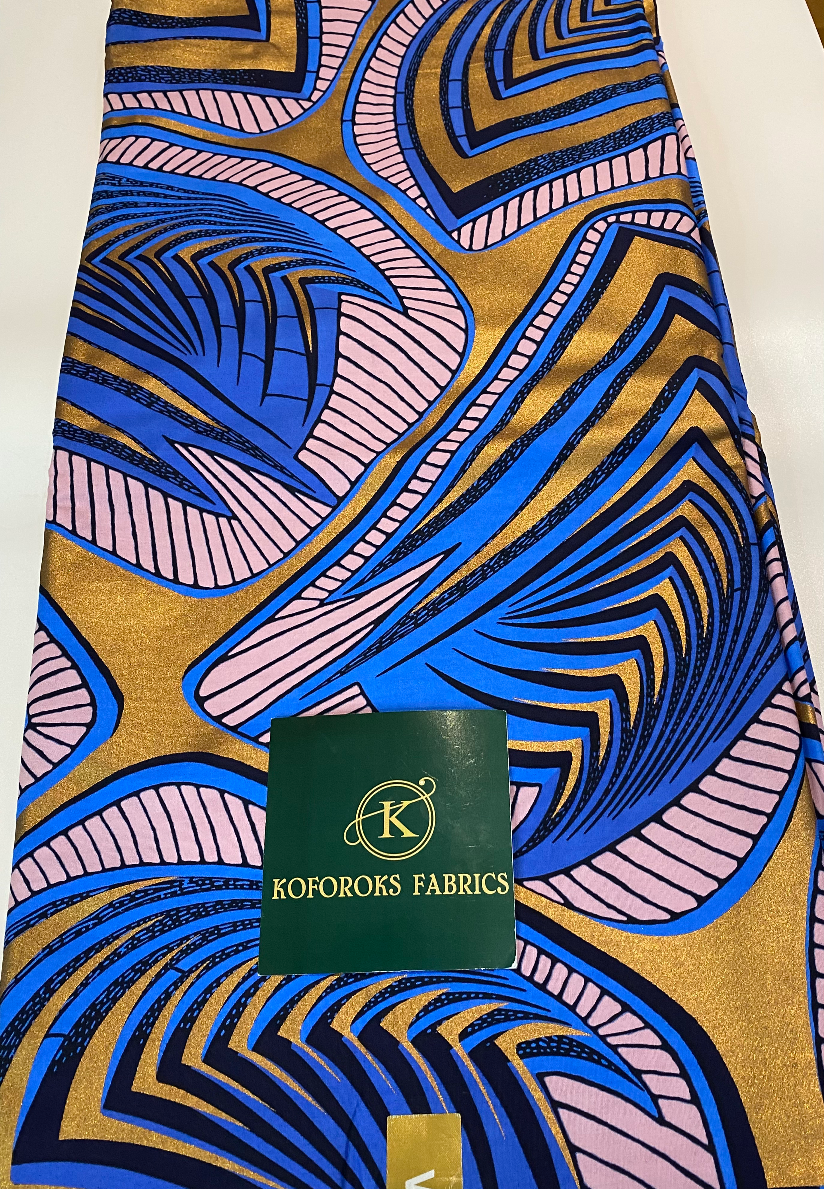 African Print Fabric - Premium Luxurious Embellished Gol