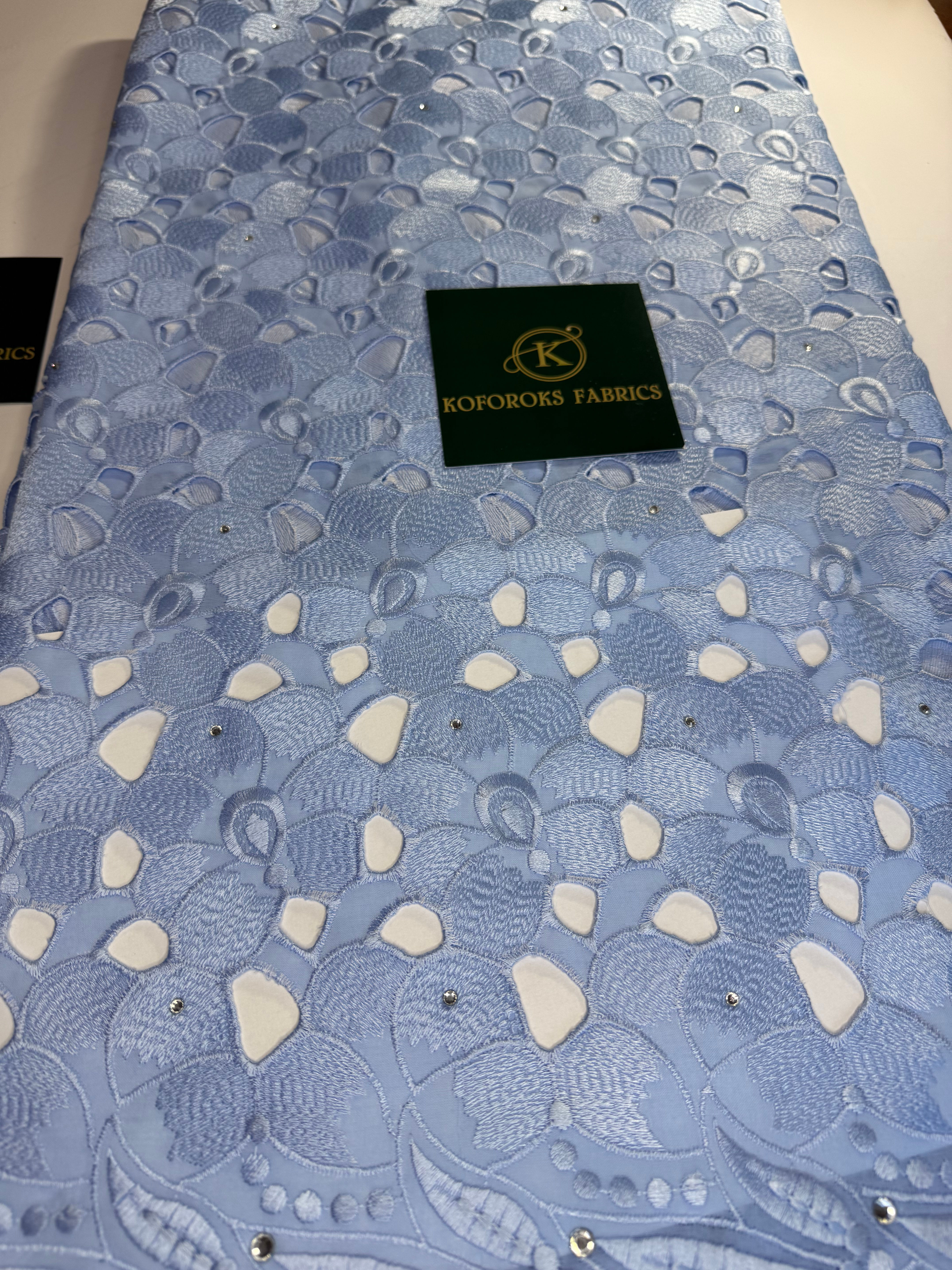 Sky blue Voile  5 yards 