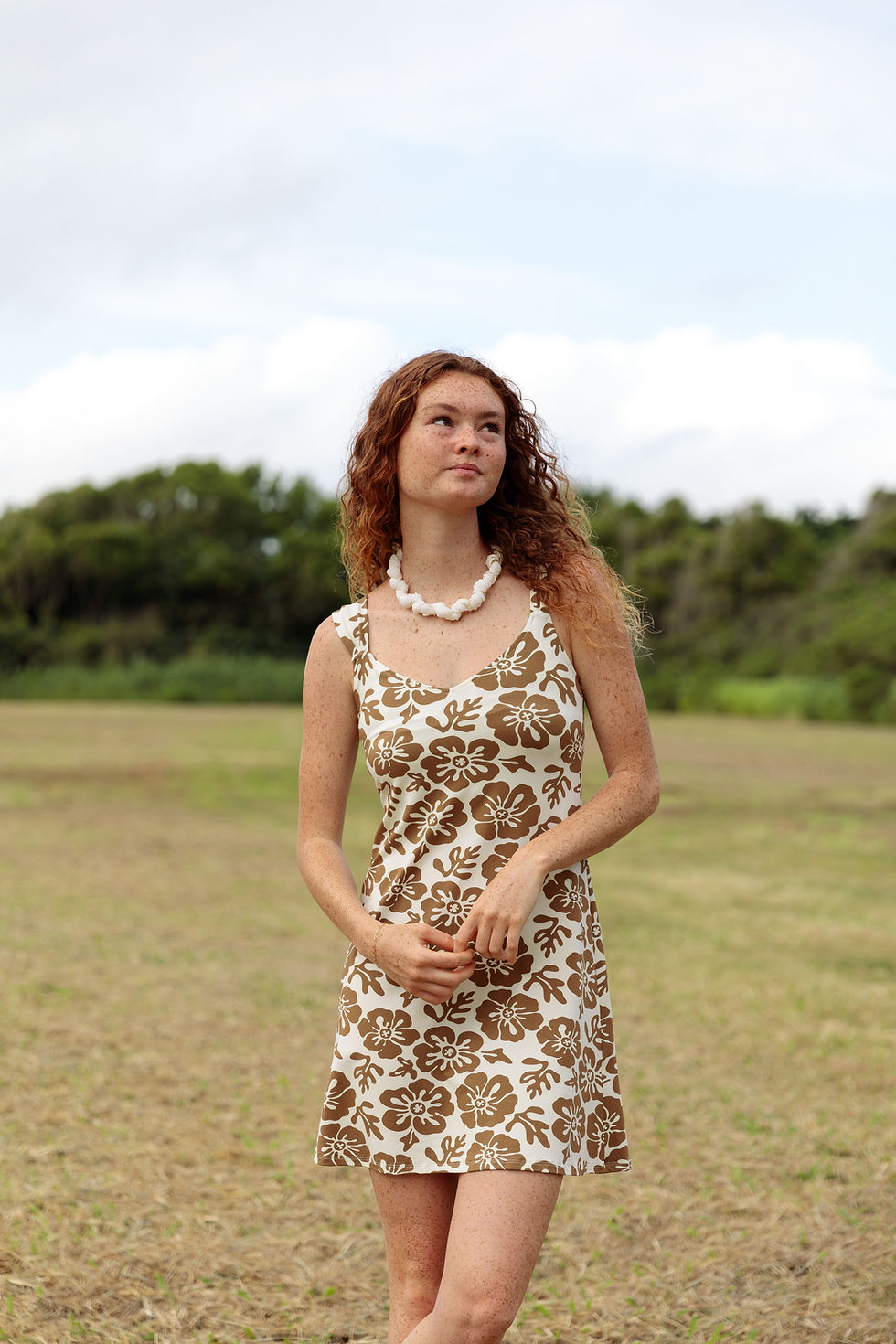 Maya Dress in Retro Pua Kala