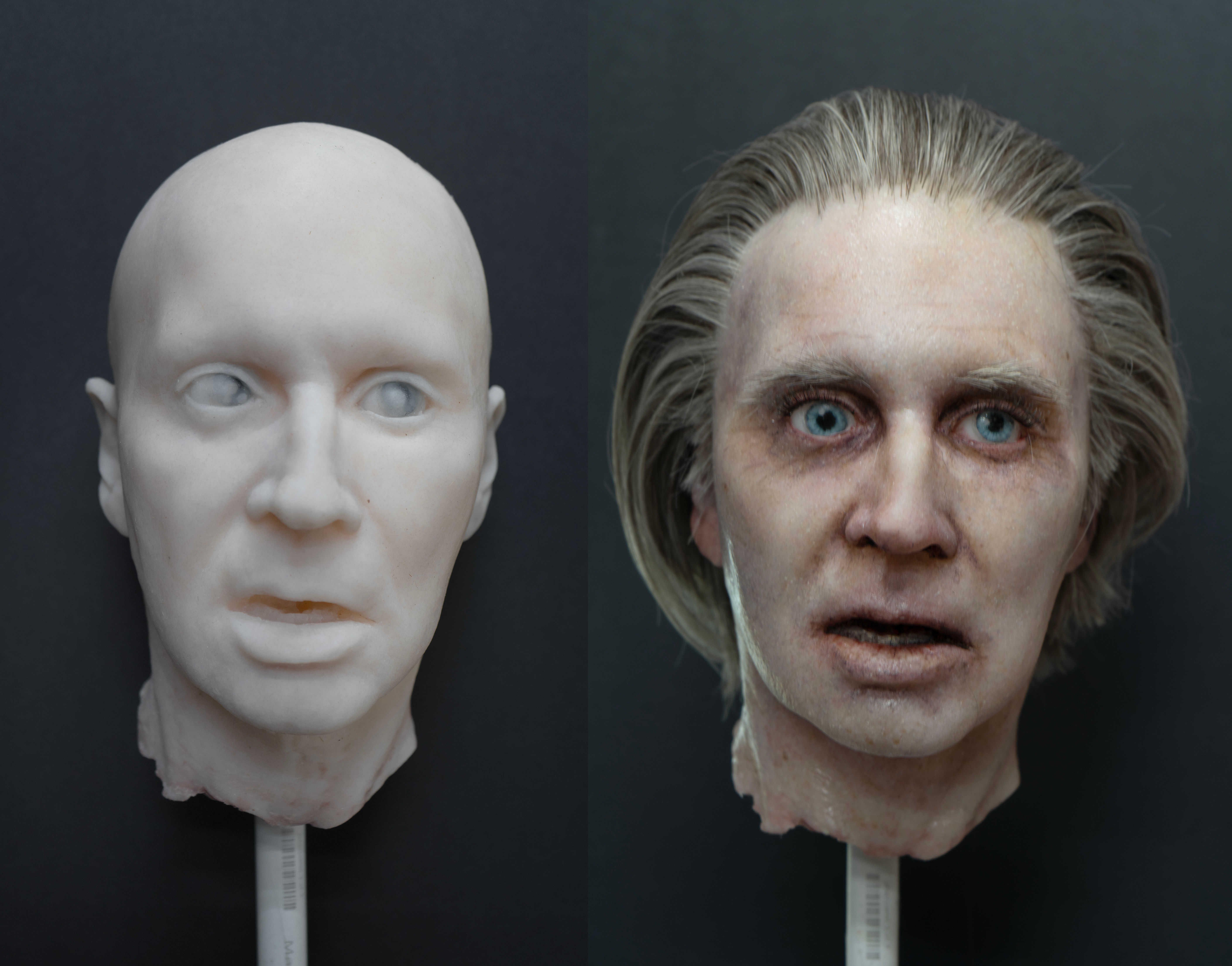 Prop Head - Male, eyes open