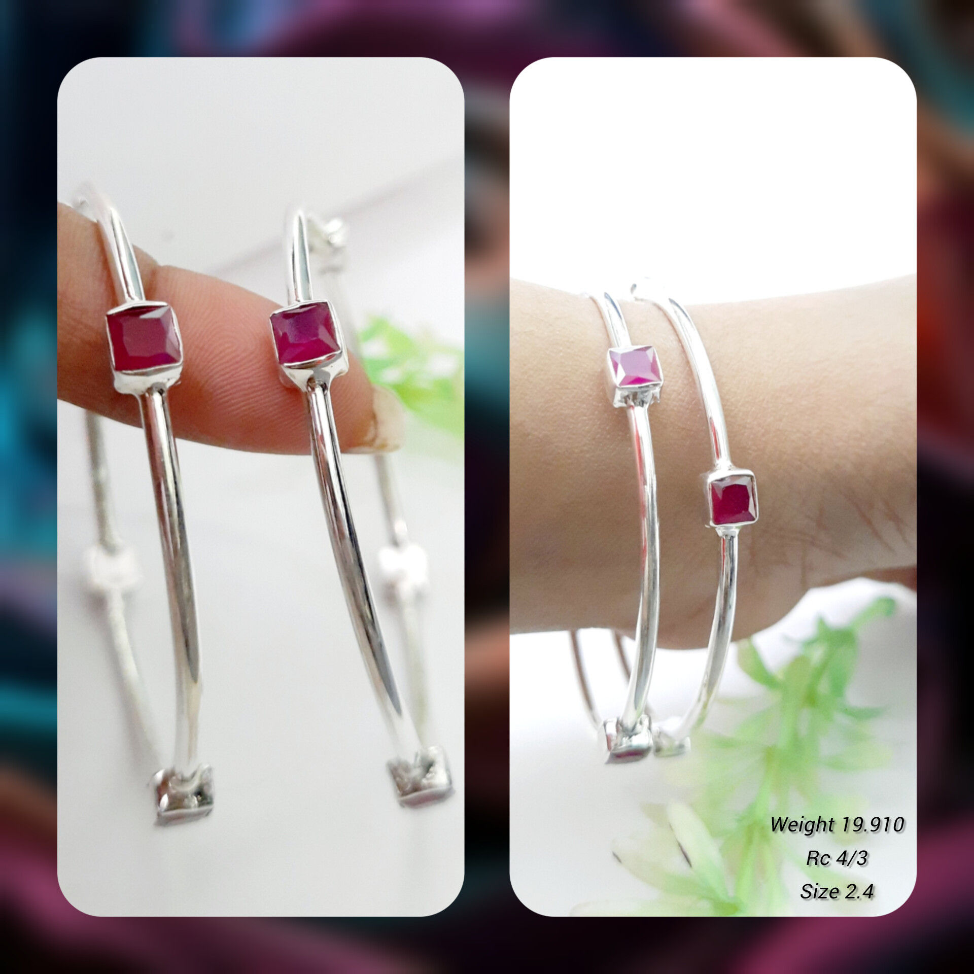 Buy Exclusive 925 Sterling Silver Bangles Online - Vikas Jewellers Varanasi