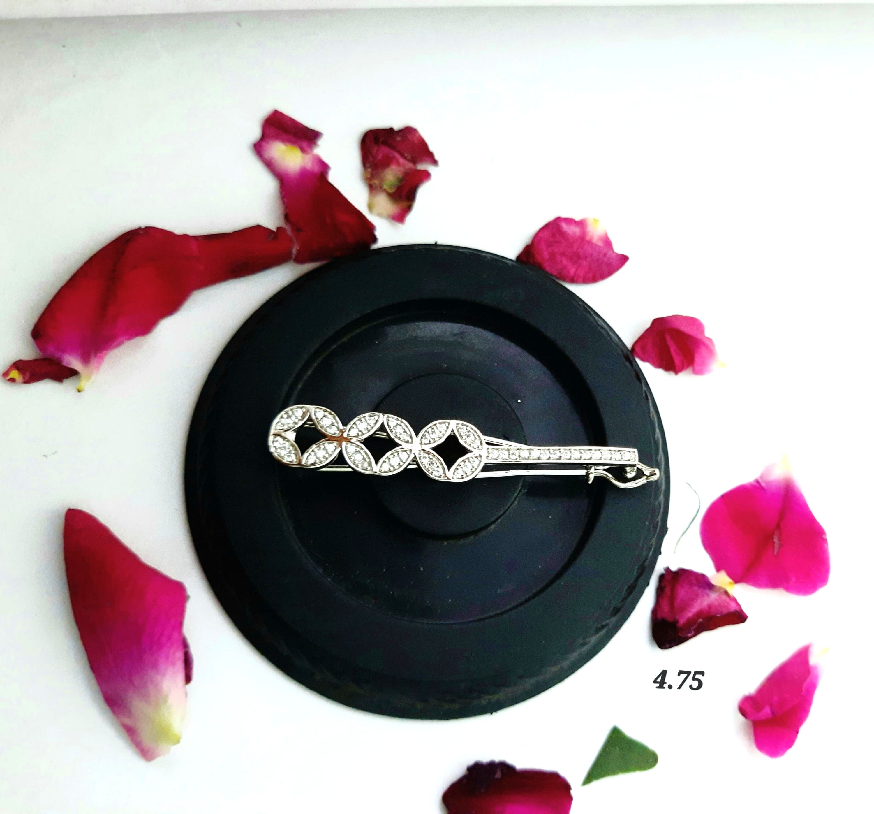 925 Oxidised Silver Hair Clips/Pins For Women - Vikas Jewellers