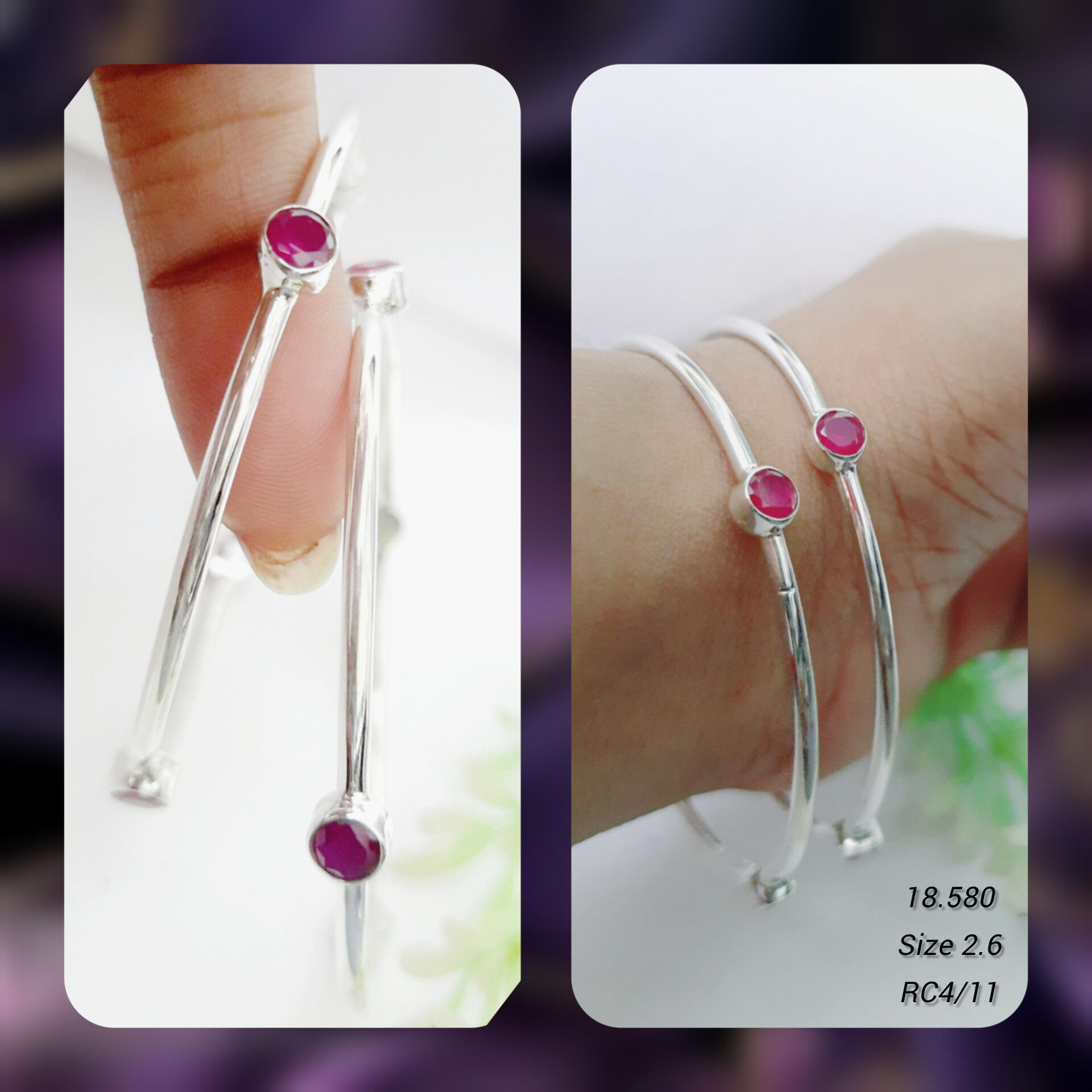 Buy Exclusive 925 Sterling Silver Bangles Online - Vikas Jewellers Varan