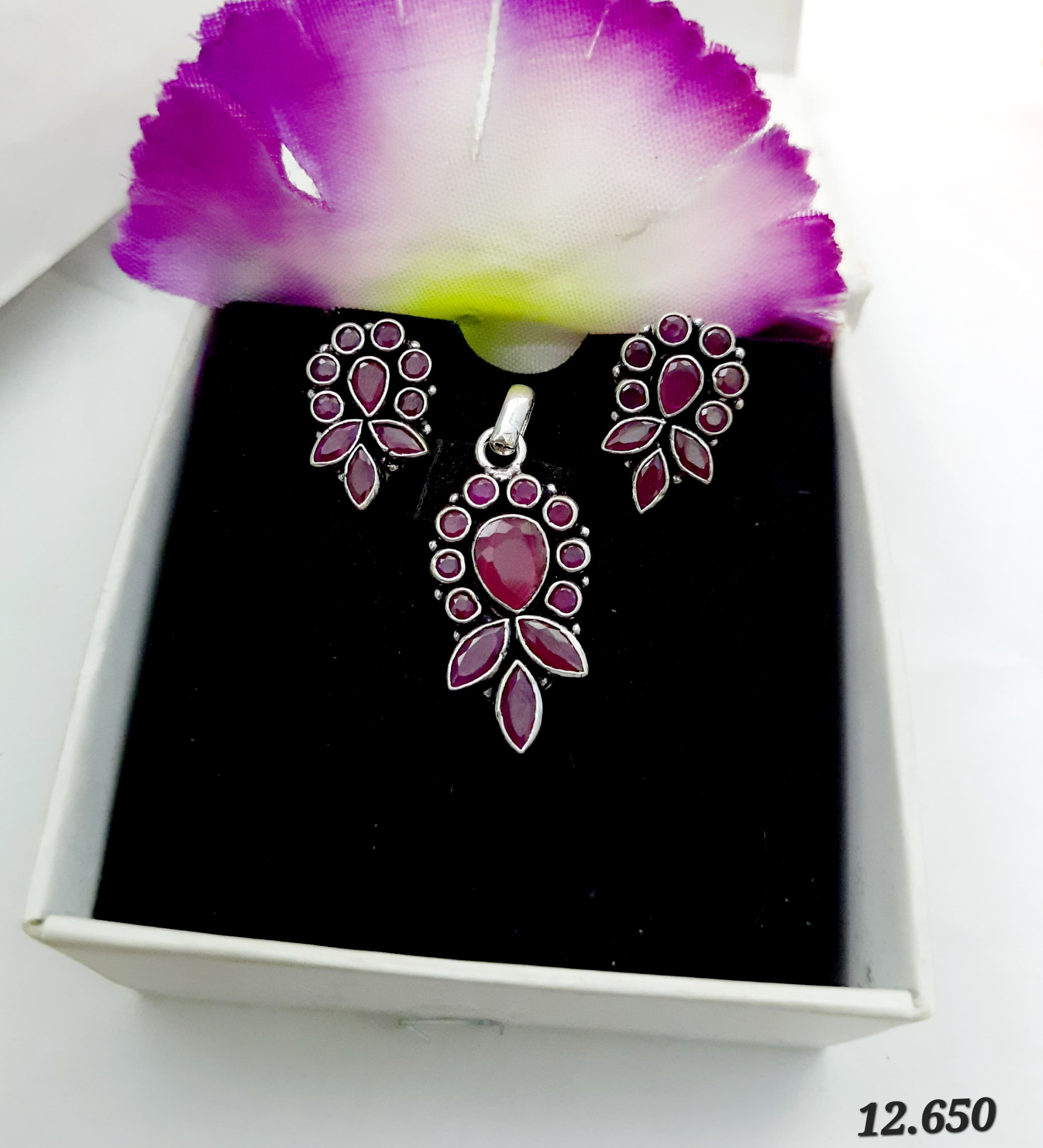 925 Sterling Silver Pendant Set - Vikas Jewellers Varanasi