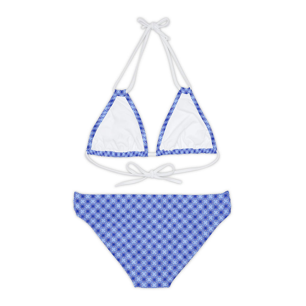 Thumbnail: Blue gingham girls' bikini