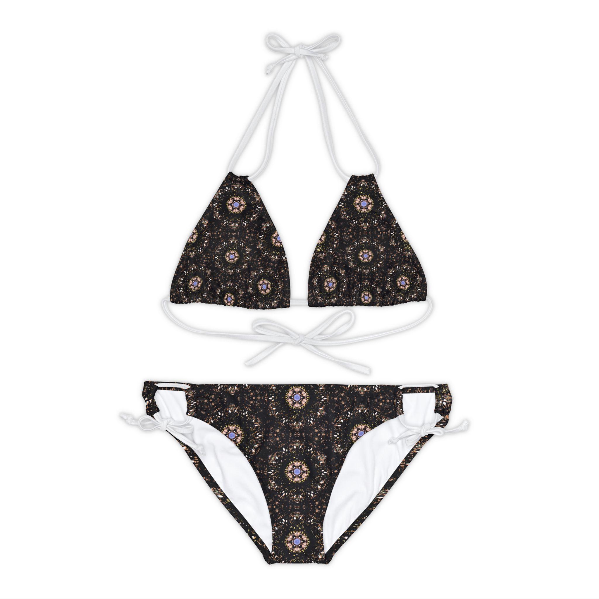 Black and white mandala print bikini