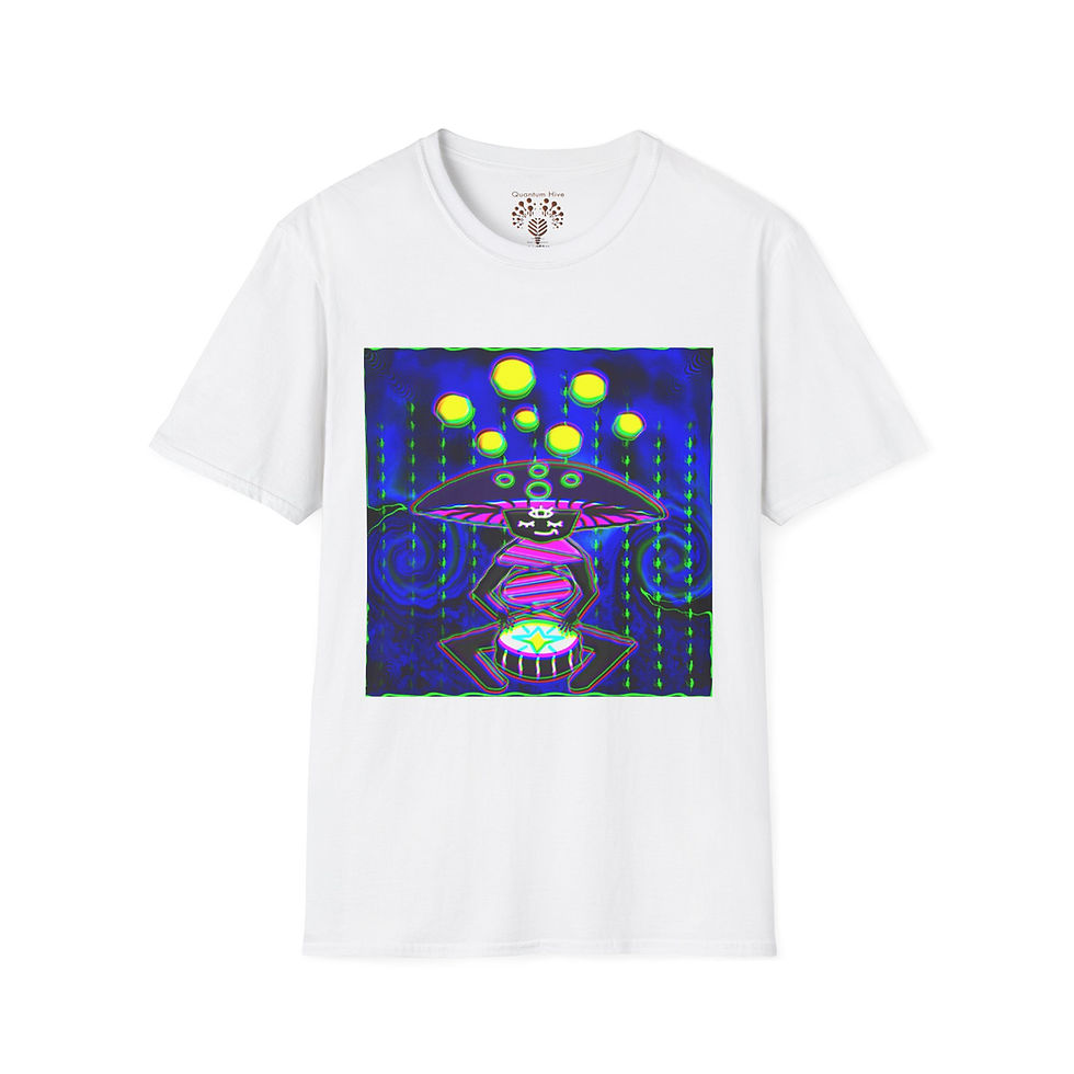 Thumbnail: Psychedelic Mushroom Alien T-Shirt — Neon Trippy Graphic Tee