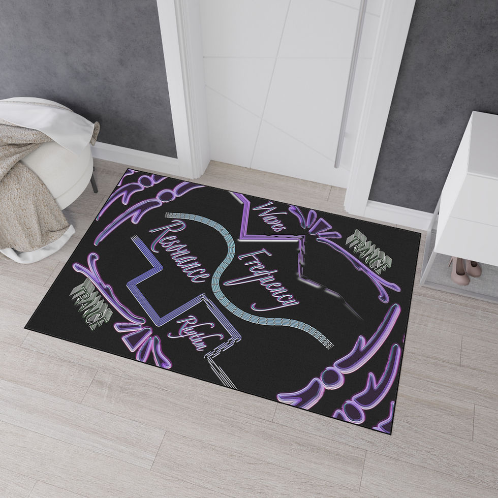 Thumbnail: Retro neon design floor mat rug