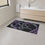 Thumbnail: Purple and black bath mat rug with neon design
