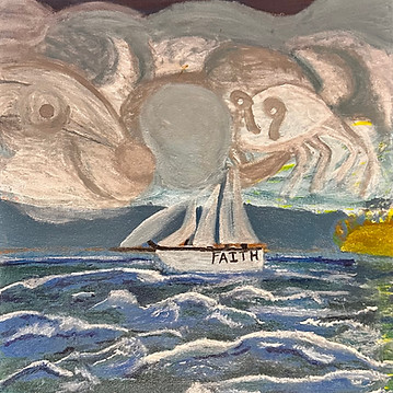 Acrylic Painting Faith Boat