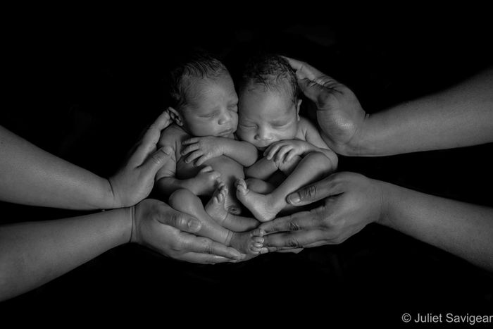 Newborn Twins At Home In Streatham