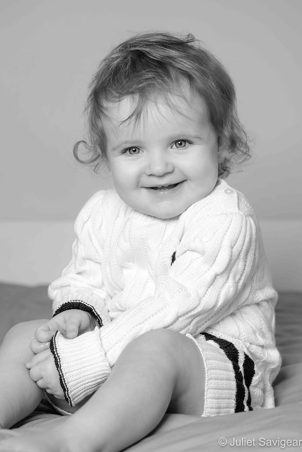 Cute one year old baby