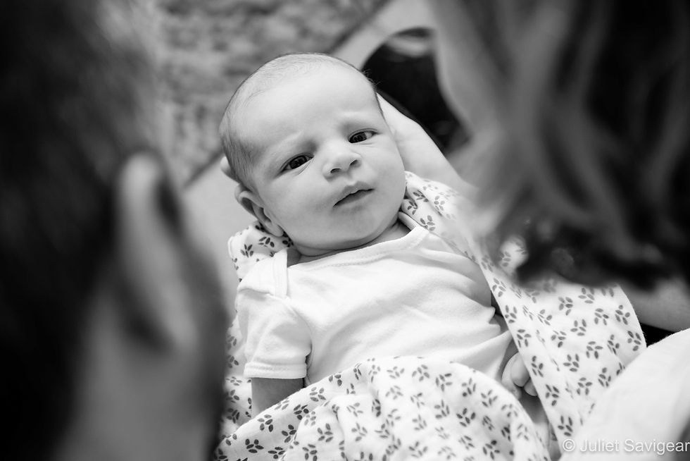 Newborn baby with parents