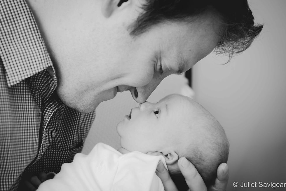 Daddy & Baby Nose To Nose