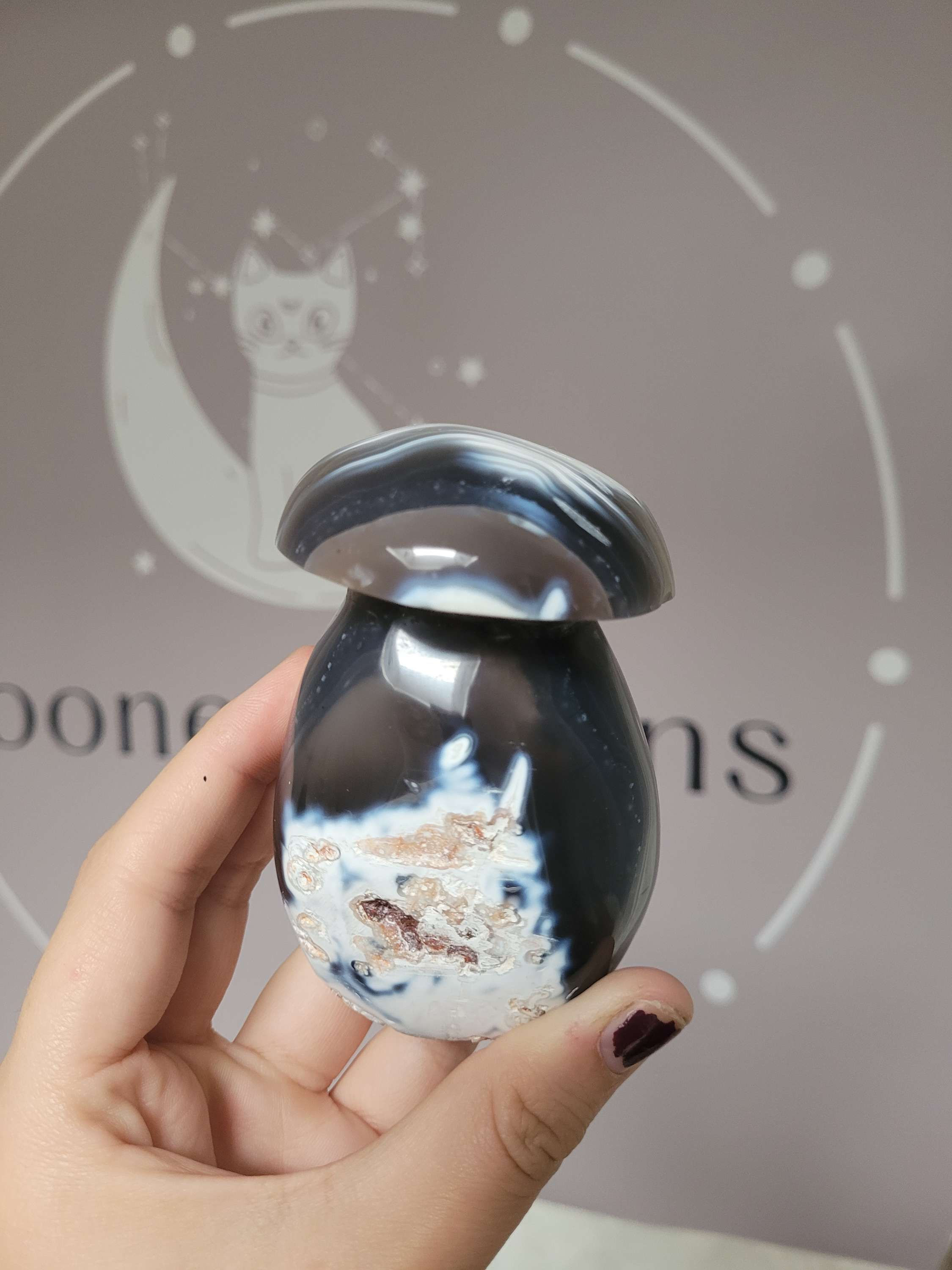 Orka agaat paddenstoel groot