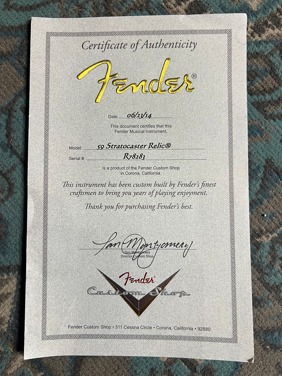 Miniature : 💎 fender custom shop '59 stratocaster relic – exceptionnelle 💎