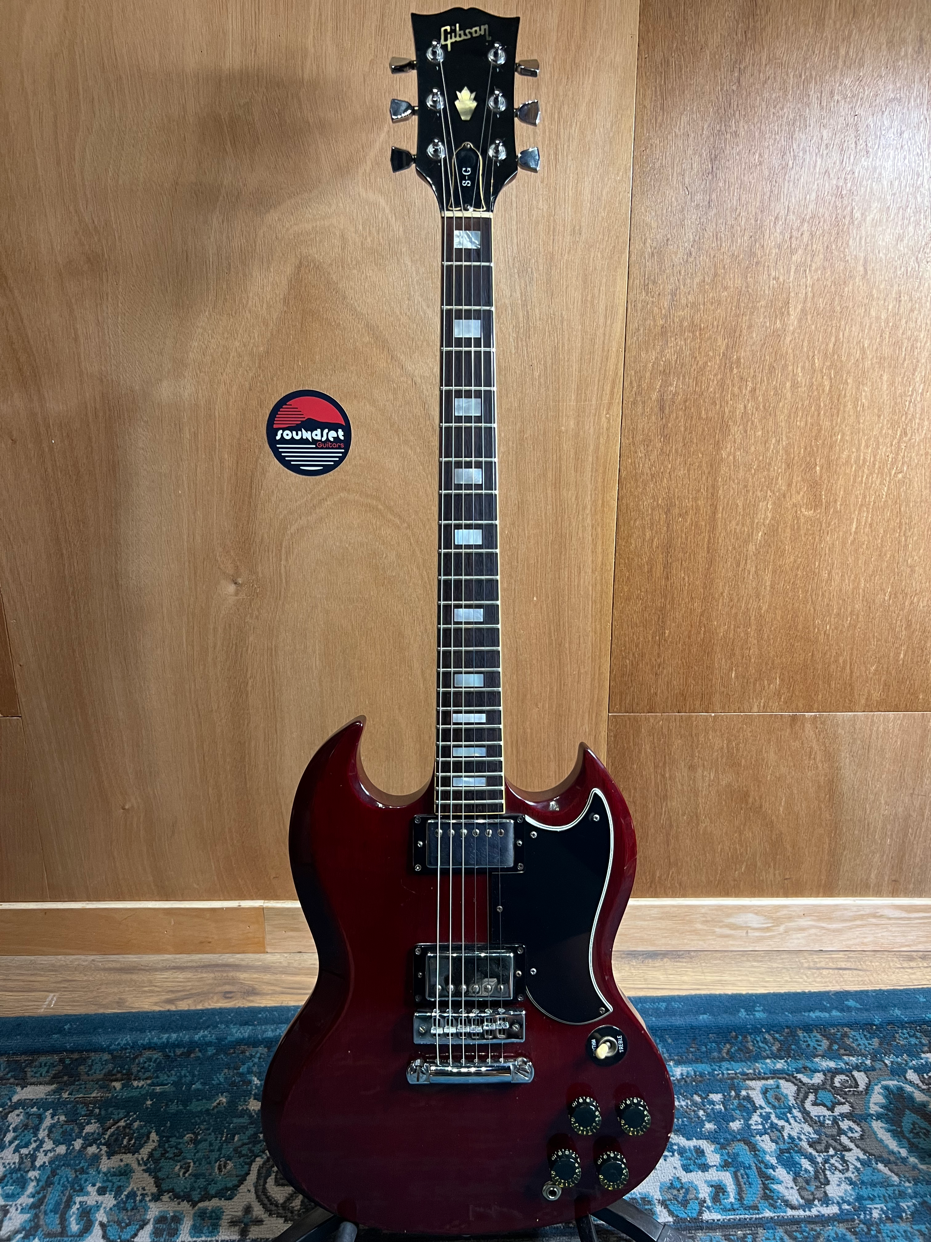Gibson SG Standard 1977 Red Wine T-Top originale avec étui
