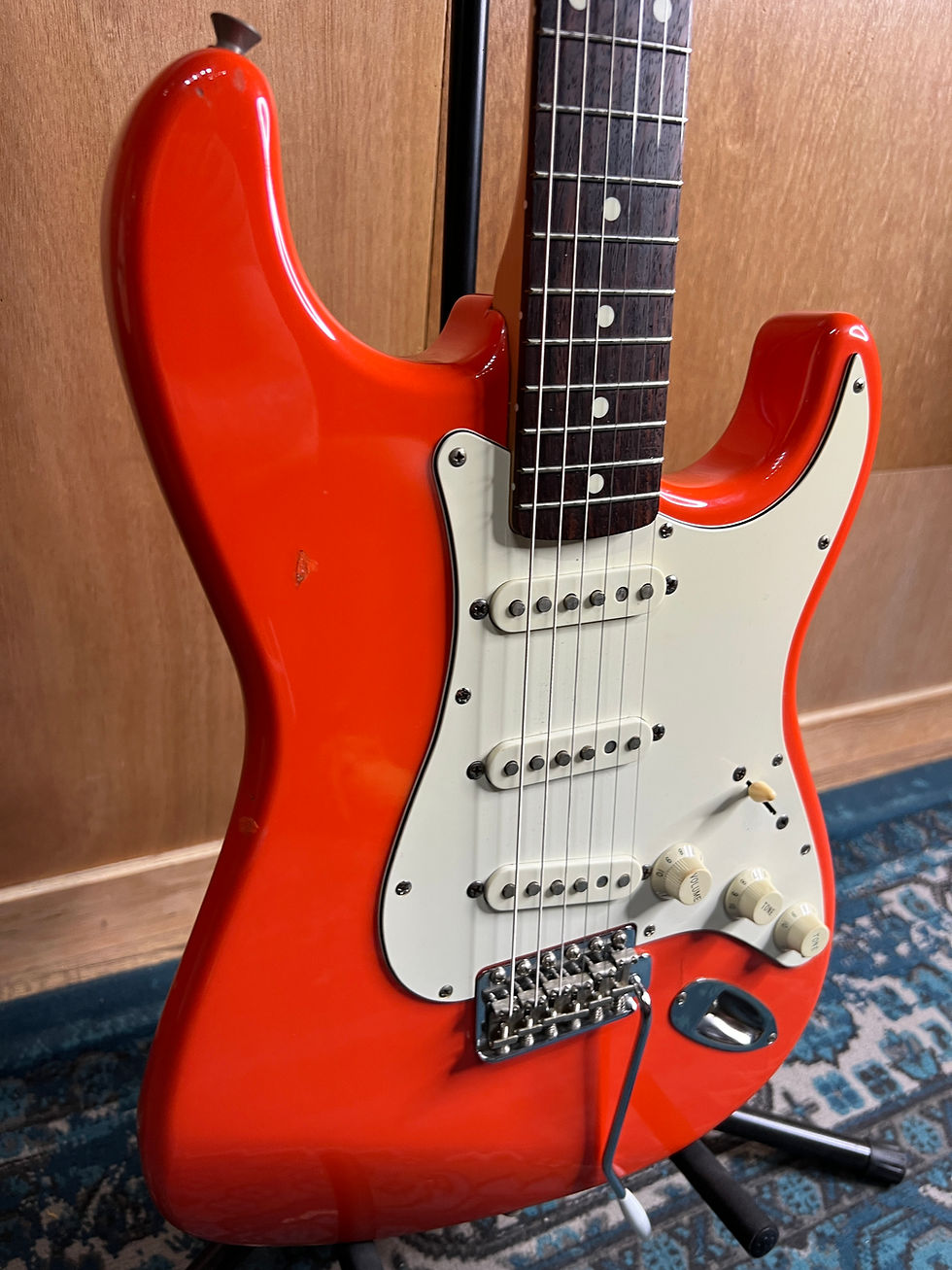Miniature : 🎸 FENDER STRATOCASTER ST360 – MADE IN JAPAN – 1993/94 – FIESTA RED – SLAB BOARD