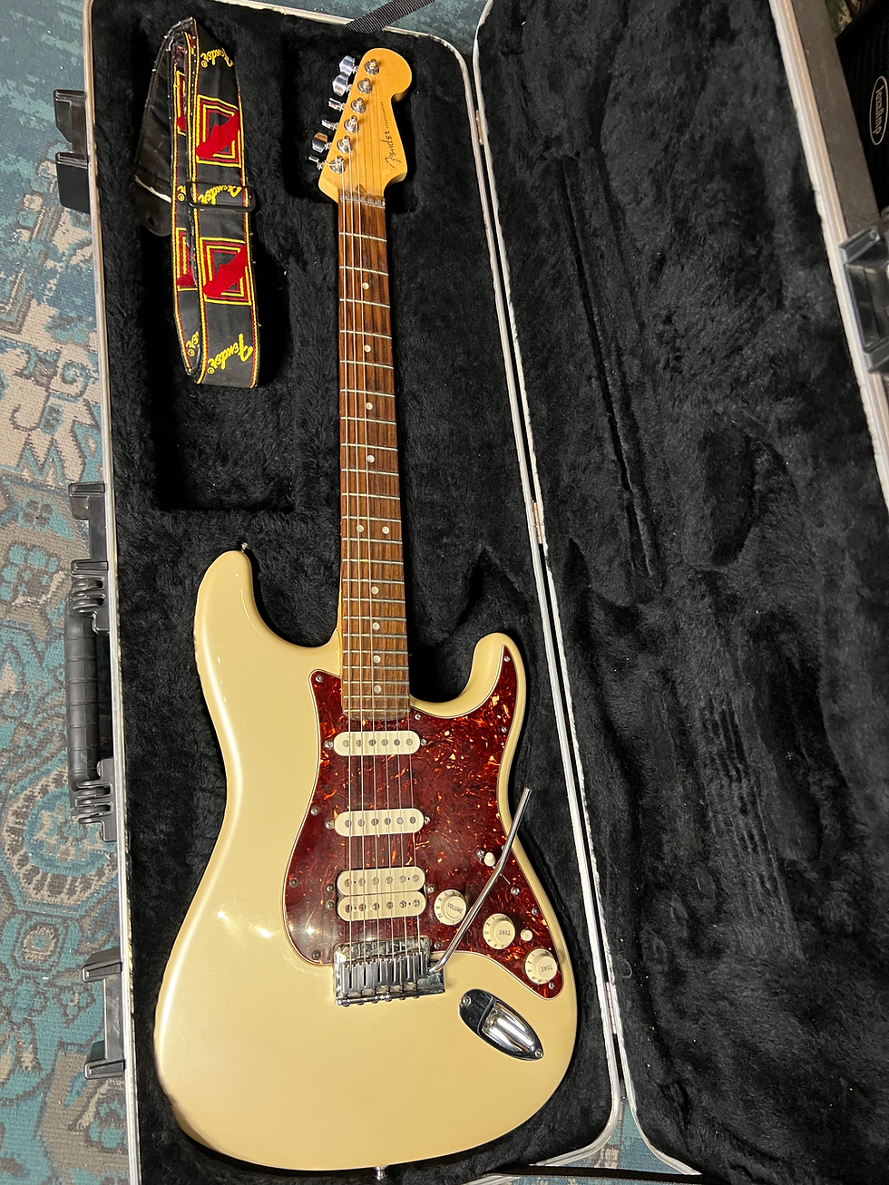 Miniature : 🎸 FENDER Stratocaster American Deluxe HSS 2011 - "Jeff Beck Body" Olympic White