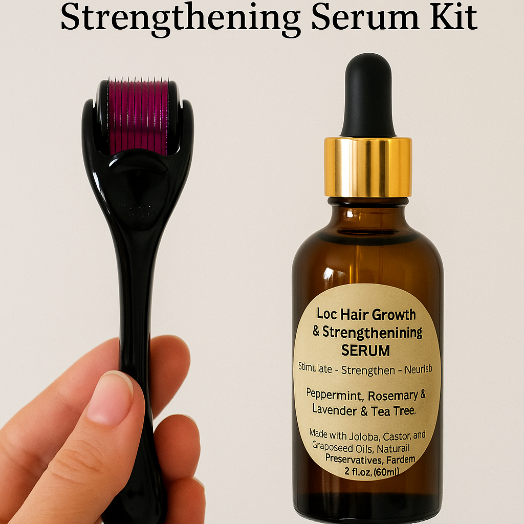 Whip It My Way™️ Derma Roller .50mm Loc Hair Growth & Strengthening Serum kit