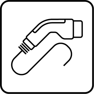 Grafik Icon Elektroantrieb electric vehicle charging cables