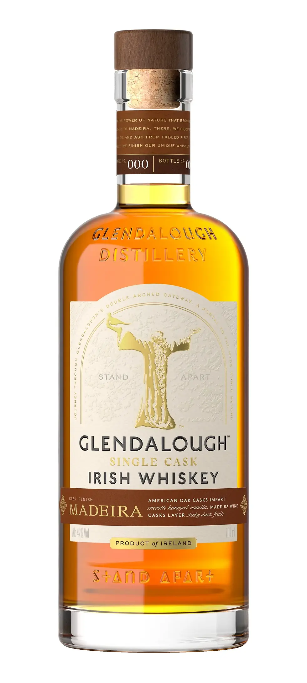 Glendalough Single Grain Madeira Cask Finish יוקרתי על רקע מעוצב