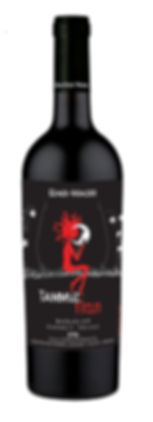 BAR-MAOR יין אדום, תווית עם איור של דמות נשית