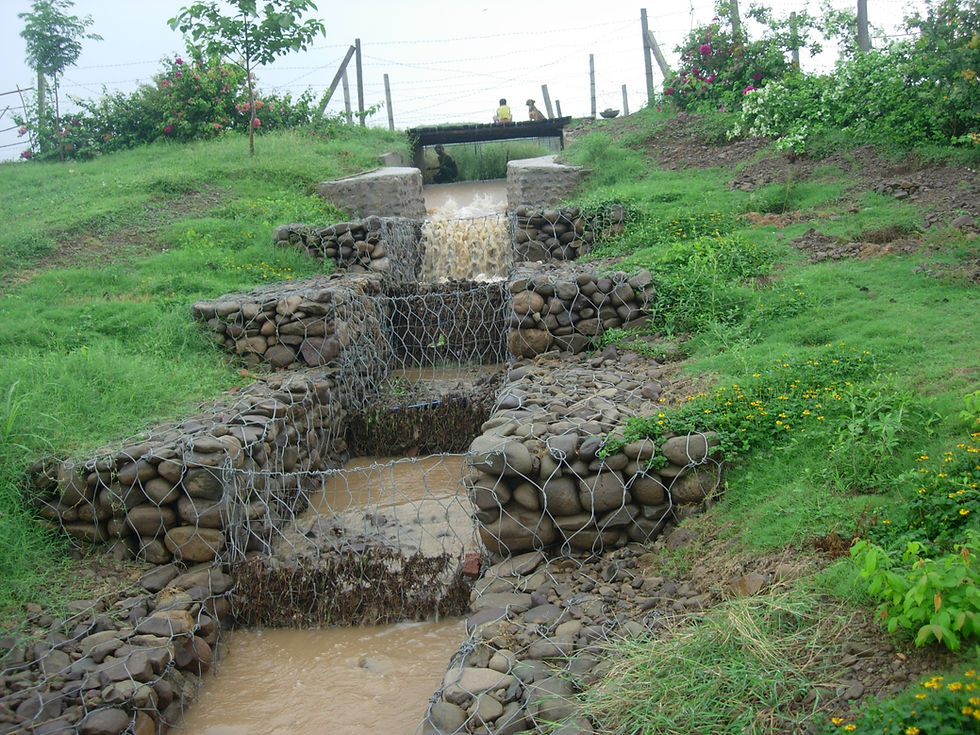 stone cage dam