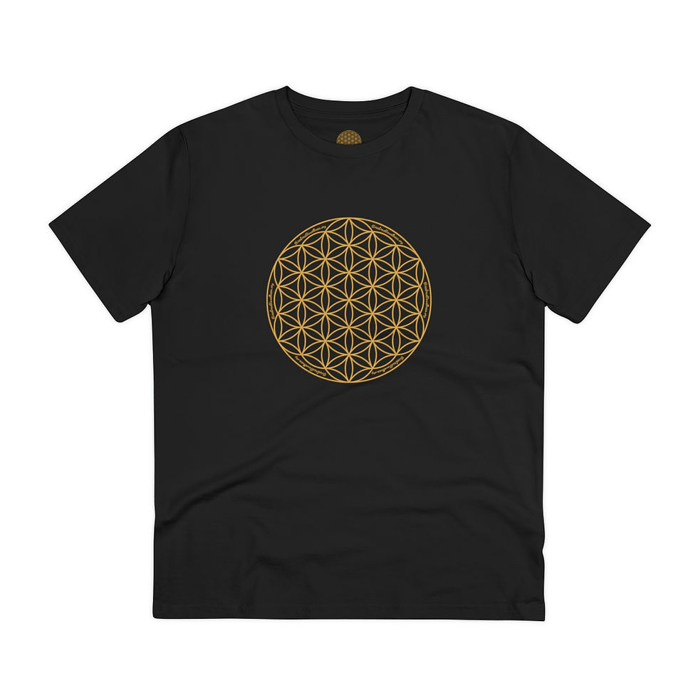 Miniatura: Flower of Life Organic Cotton T-shirt - Sand Insignia
