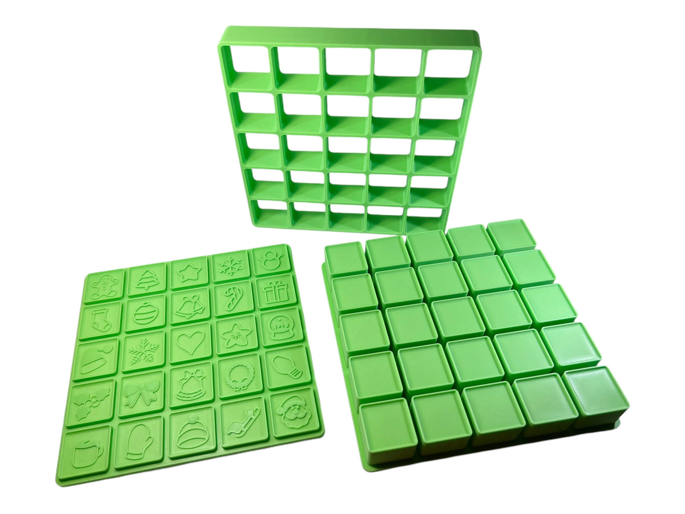 Moule pour Bombe de Bain - Carrés - Noël (Bath Bomb Mold - Square - Christmas)