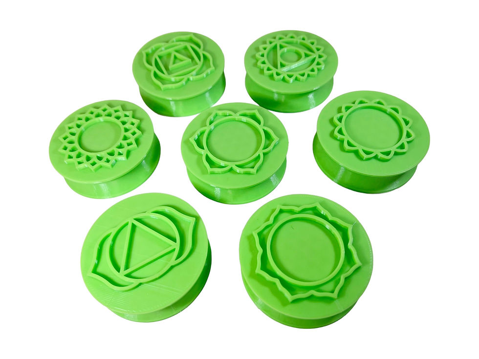 Étampes à savon - Chakras (lot de 7) (Soap stamps - Chakras (set of 7))