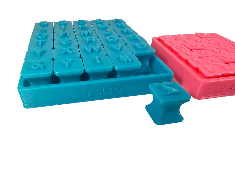 Miniature : Coffret de mini tampons à savon - Alphabet