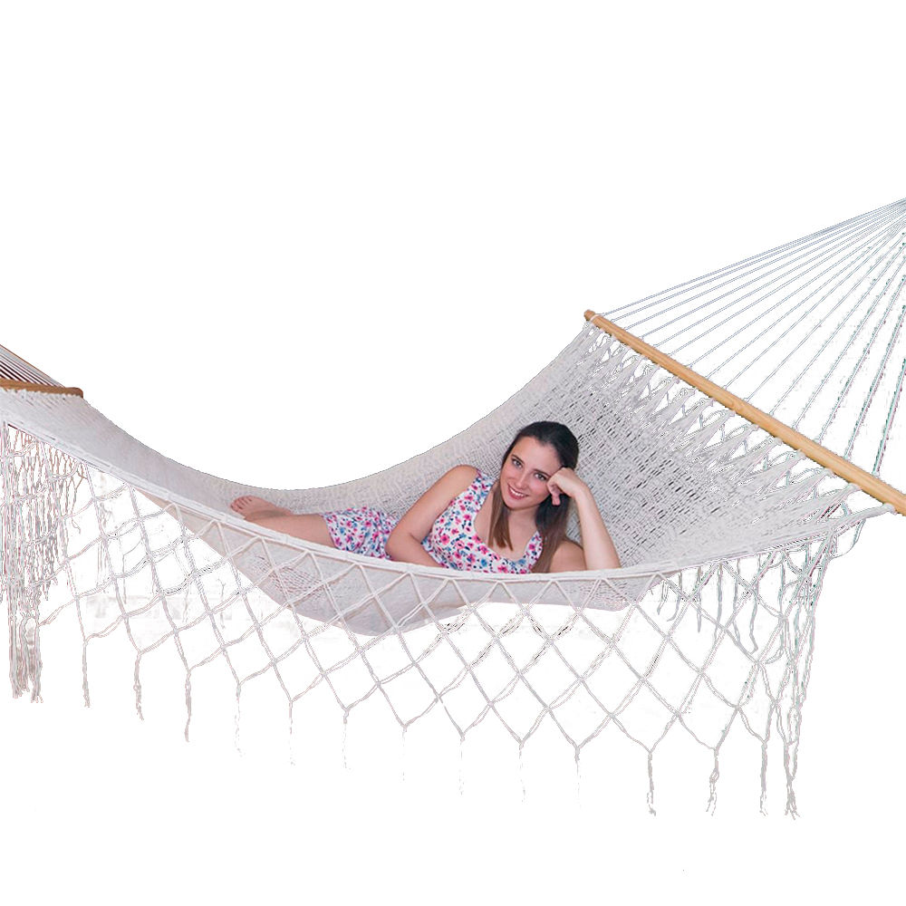 Hamaca Recta Estilo Americano de Algodón color Natural