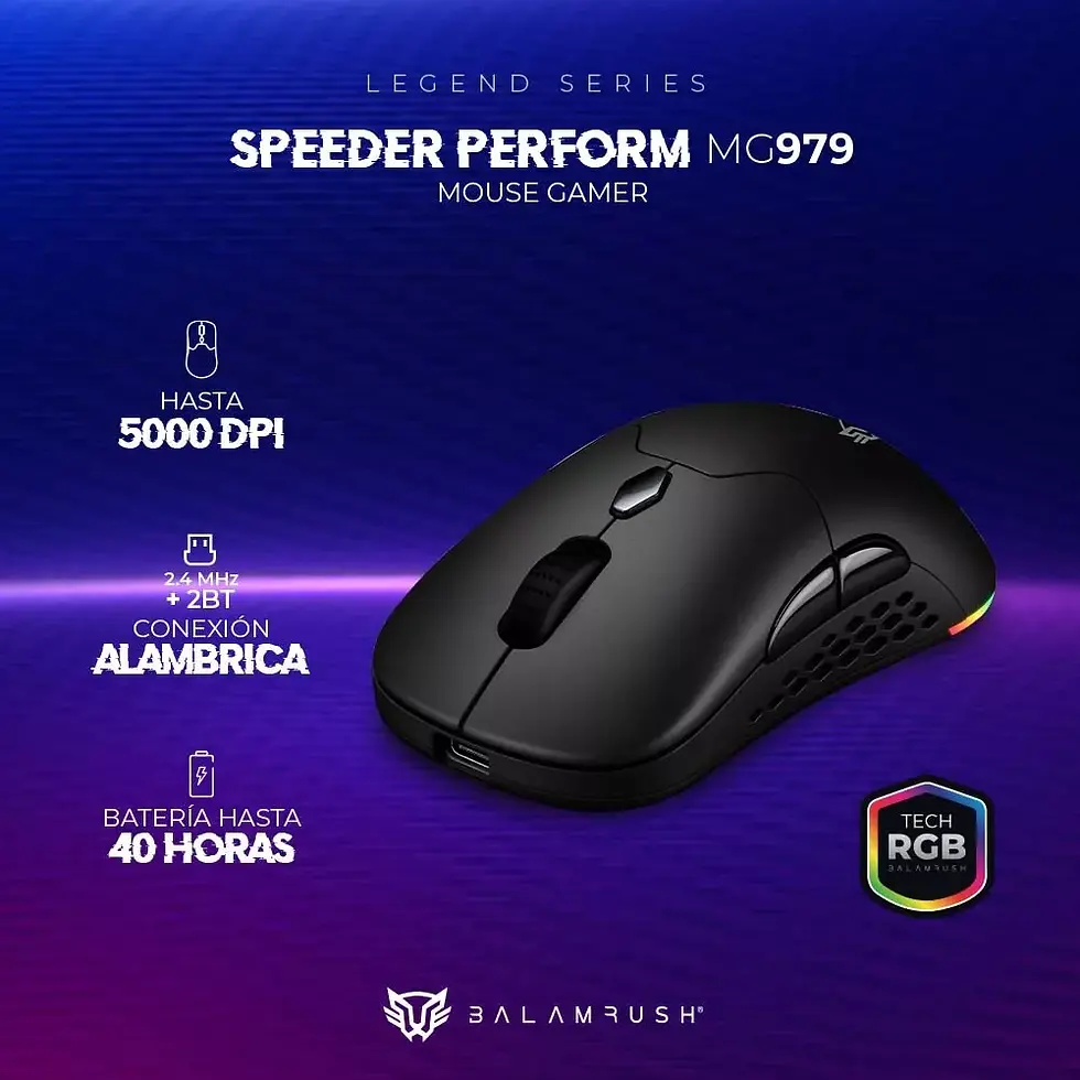 Miniatura: Mouse Gamer Balam Rush Speeder Perform Mg979 10000dpi Negro