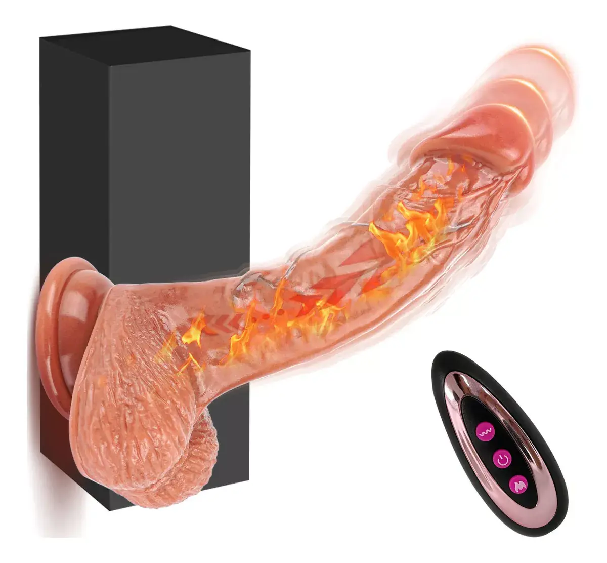 Vibrador Consolador Pene Emulación De Texturas Dildo 21cm