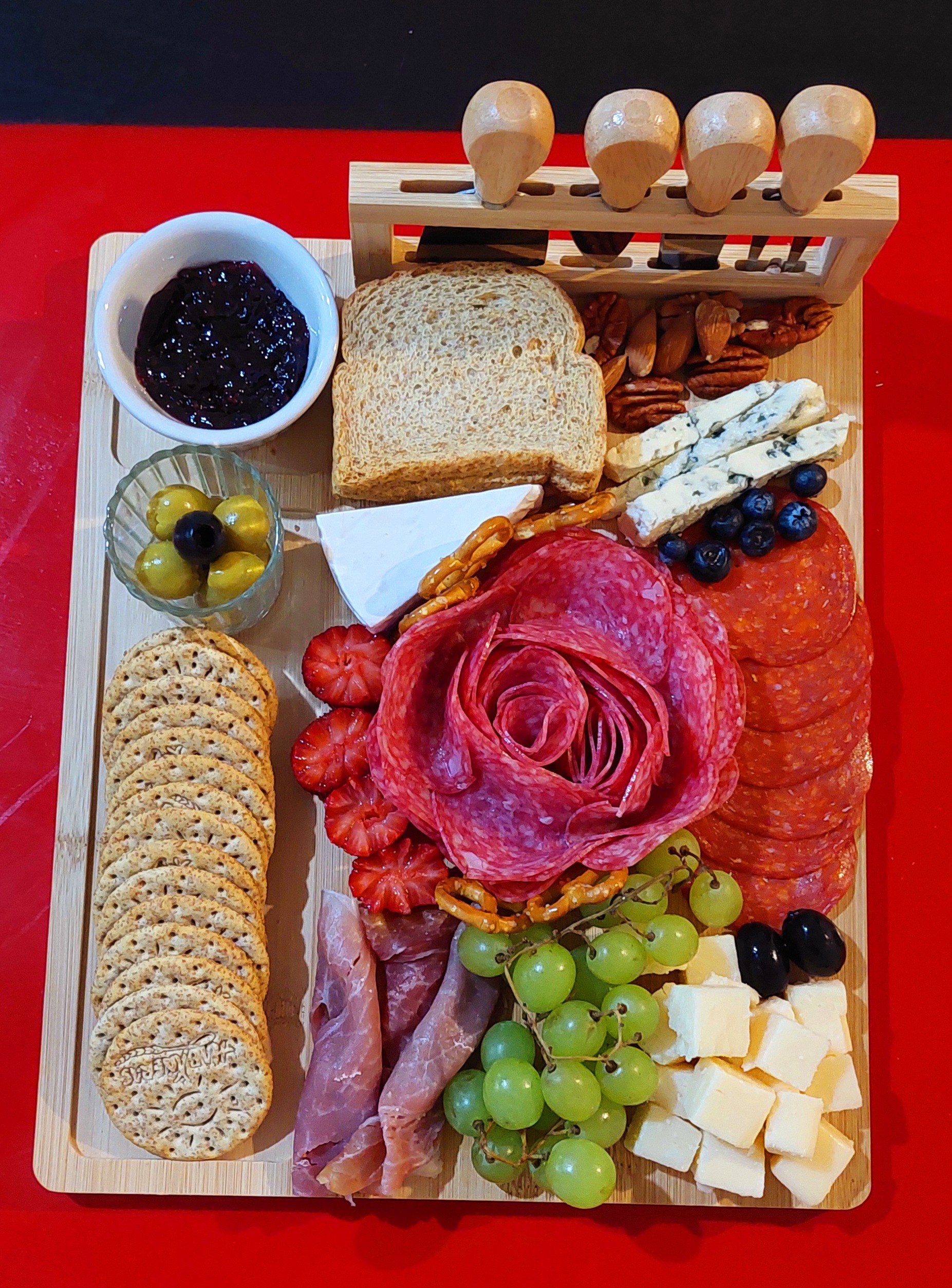 Arranged Food and Objects