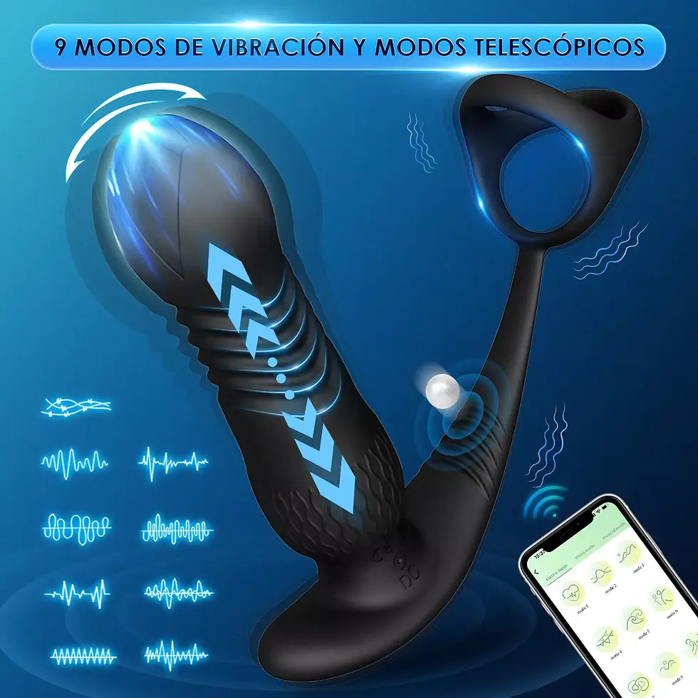Miniatura: Vibrador Próstata De Plug Anal Telescópica Con App Control