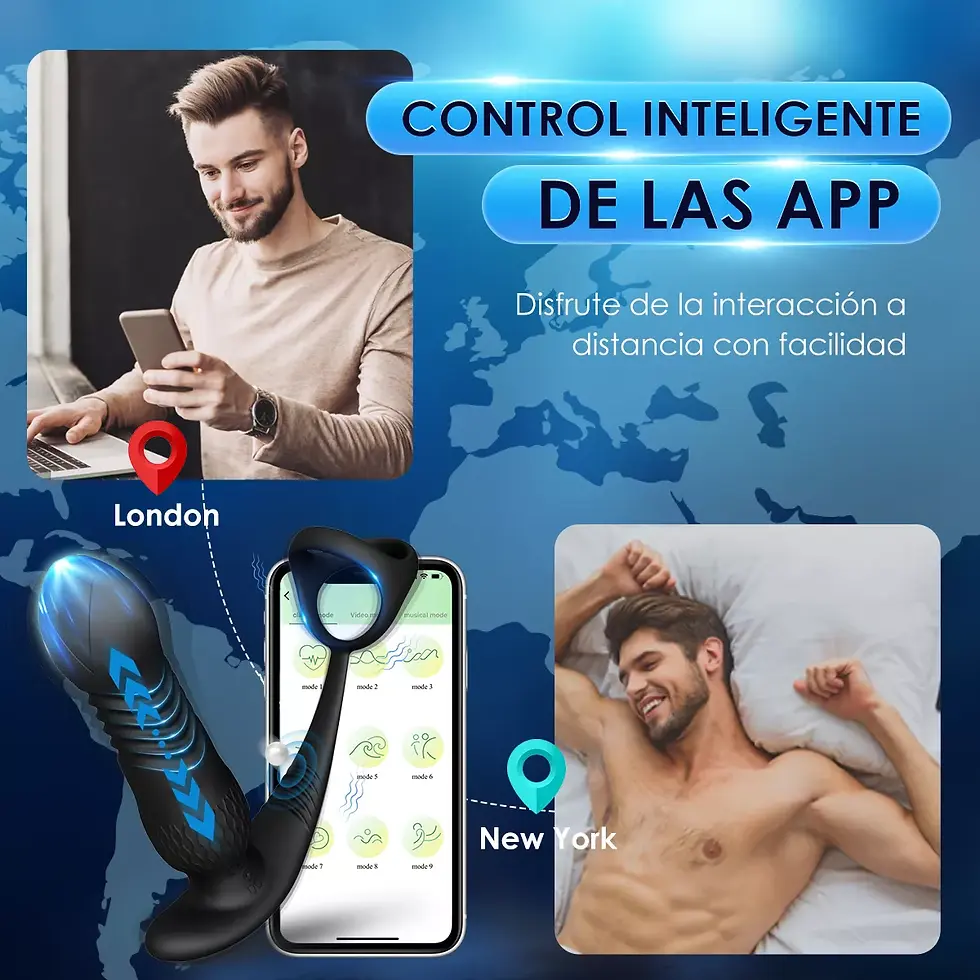 Miniatura: Vibrador Próstata De Plug Anal Telescópica Con App Control