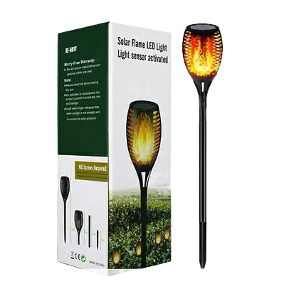 Lampara Antorcha Solar Led Flama Luz 51 ó 58 cm